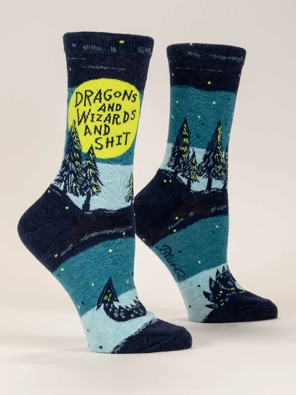 Dragons And Wizards And Shit W-Crew Socks