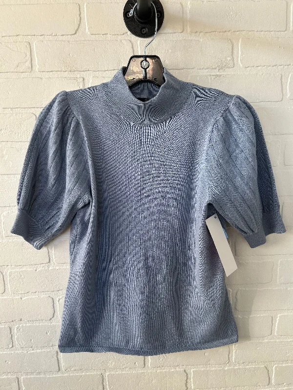 Sweater Short Sleeve By Tahari By Arthur Levine In Blue, Size: Xs