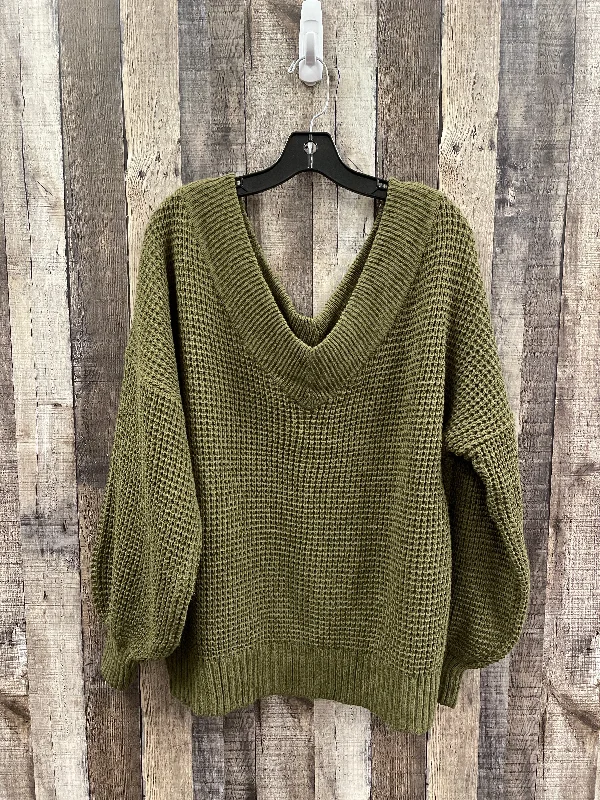 Sweater By Zenana Outfitters In Green, Size: Xl