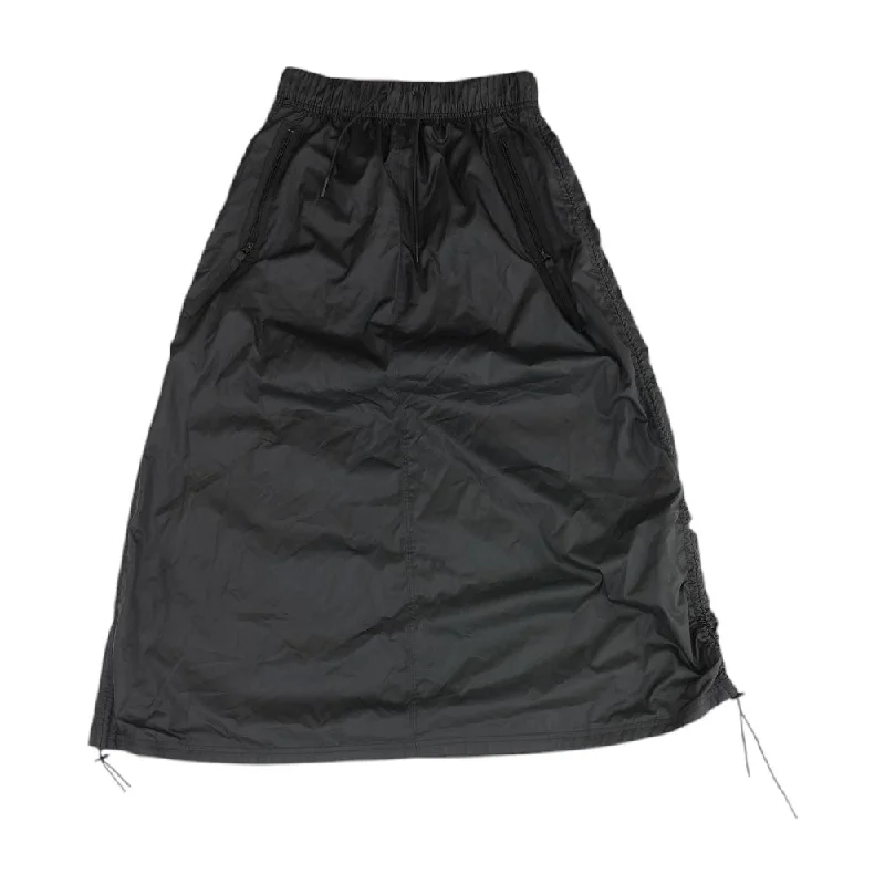 Black Solid Active Skirt