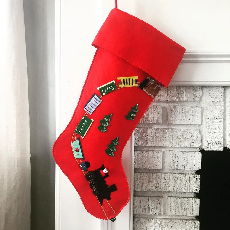 Train Christmas Stocking