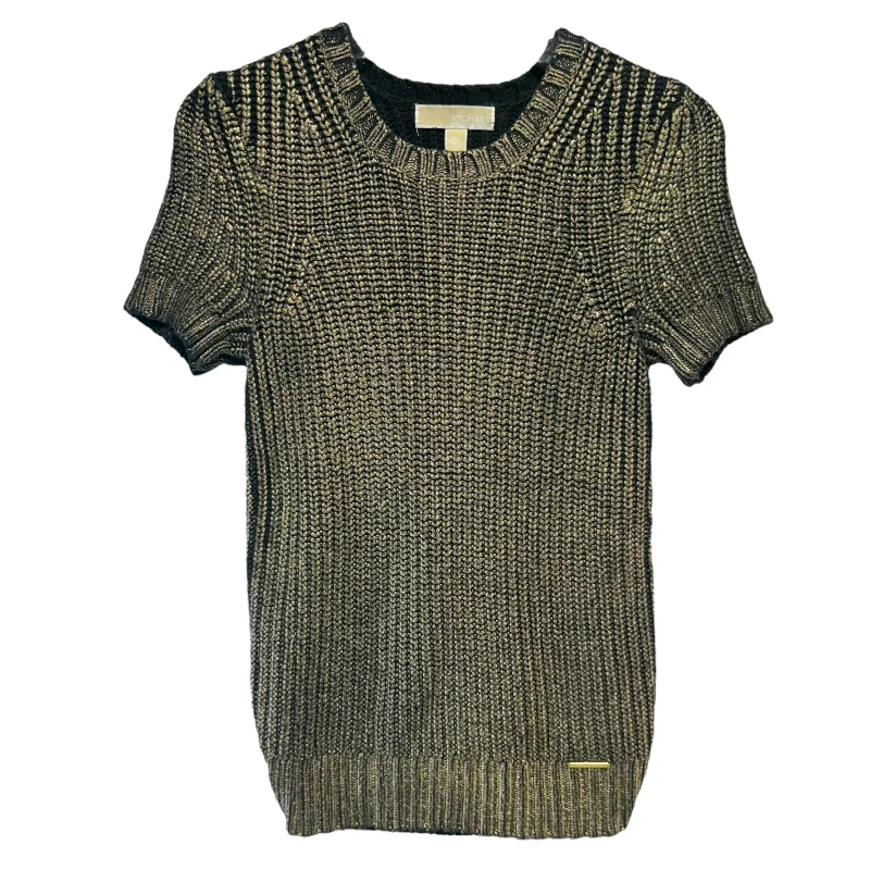 Sweater By Michael By Michael Kors In Black & Gold, Size: XS