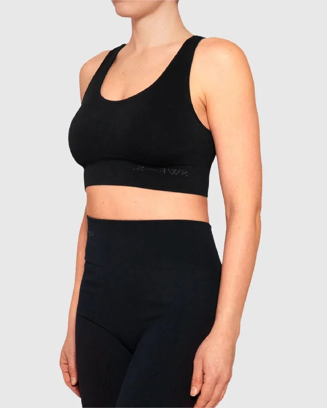 Wilma Soft Sports Bra | Black