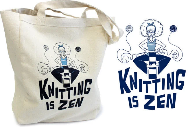 Knitting is Zen Tote