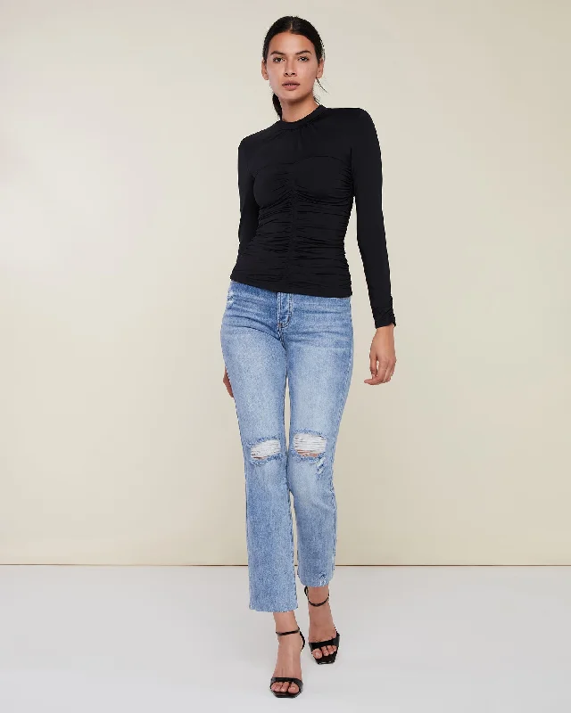 Distressed Straight Leg Jean