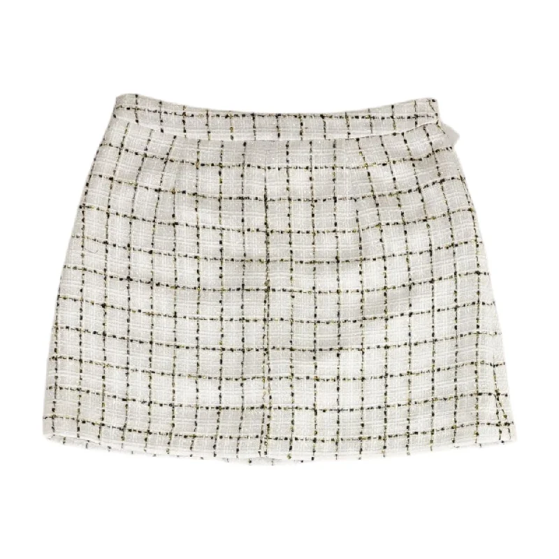 White Check Mini Skirt