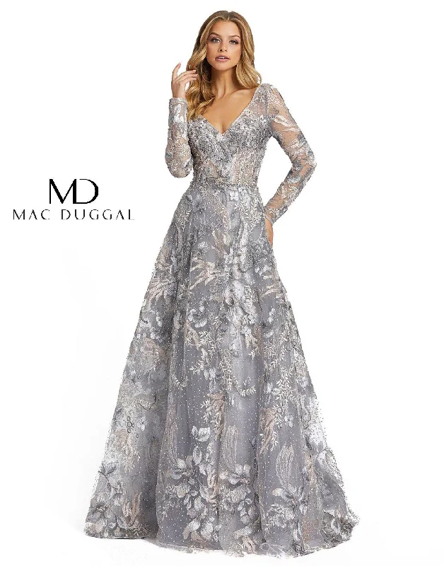 Mac Duggal 20214 Grey Multi 16 Sale