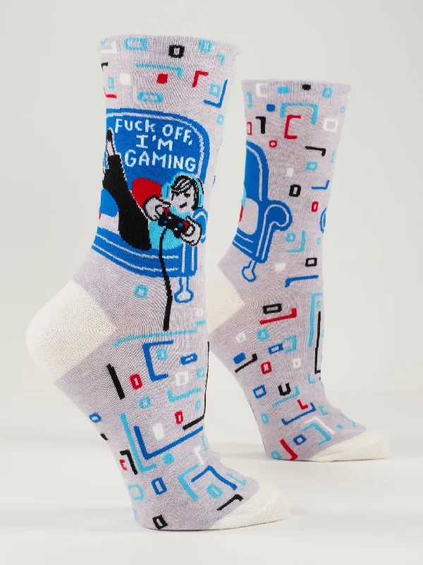 Fuck Off, I'm Gaming W-Crew Socks