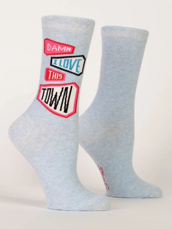 Damn I Love This Town W-Crew Socks