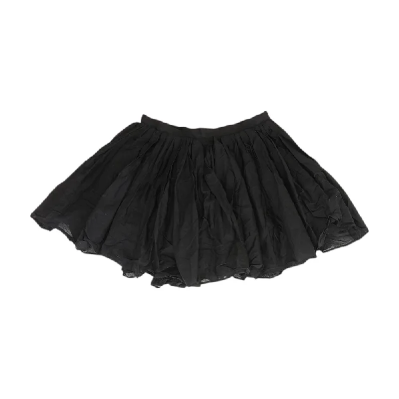 Black Solid Mini Skirt