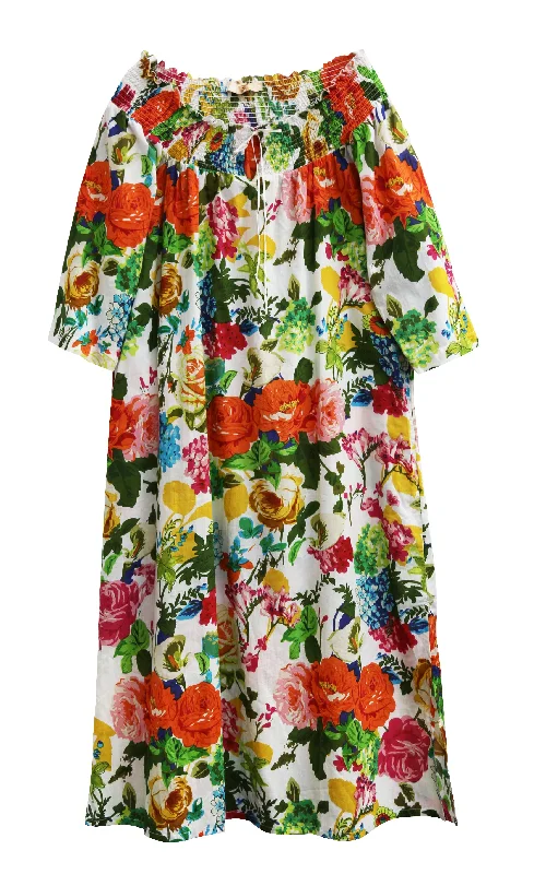 La Cera 100% Cotton Blooming Garden Gown