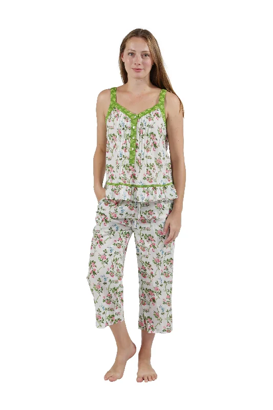 Climbing Roses Sleeveless Cotton PJ