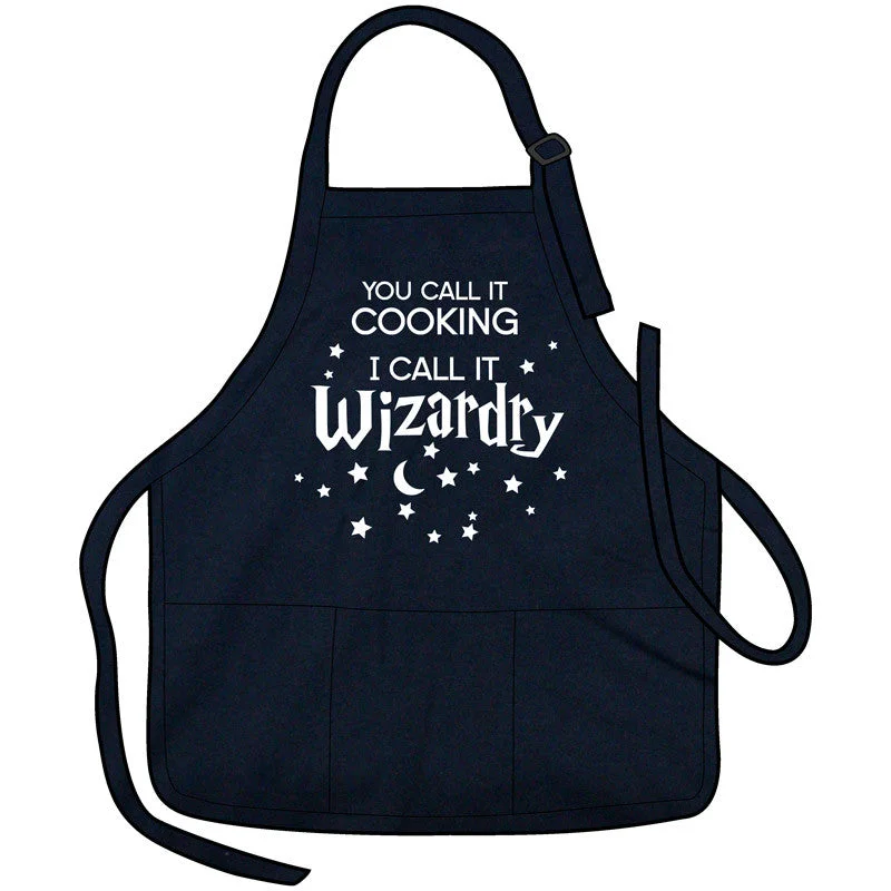 You Call It Cooking, I Call it Wizardry Apron (by Wondermark)