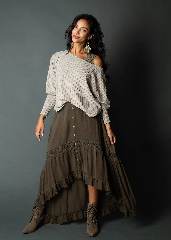 Alizah Skirt in Deep Olive