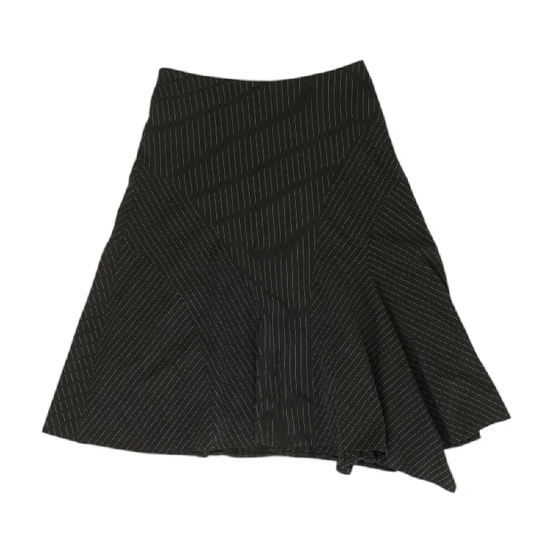 Black Striped Midi Skirt