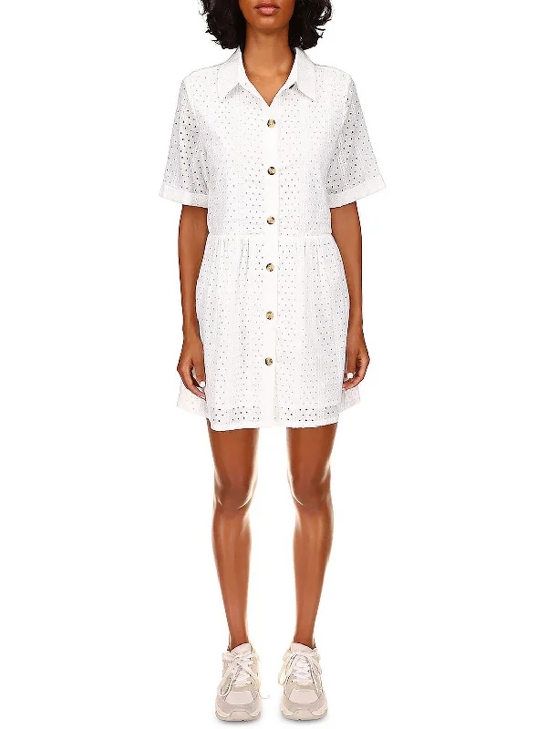 Heirloom Womens Collared Midi Shirtdress