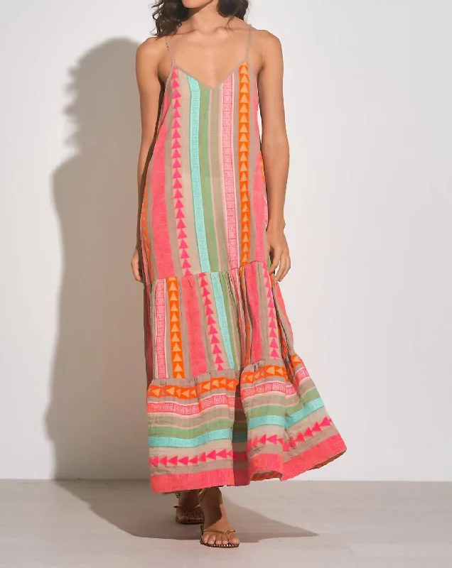 Tulum Maxi Dress In Neon Orange