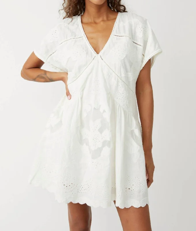 Serenity Mini Dress In White