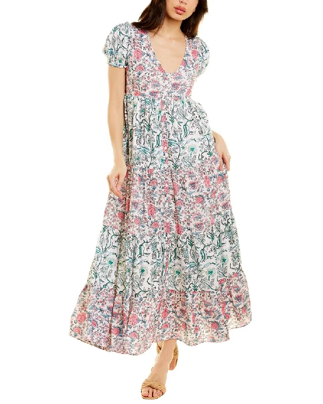 Celina Moon Tiered Midi Dress