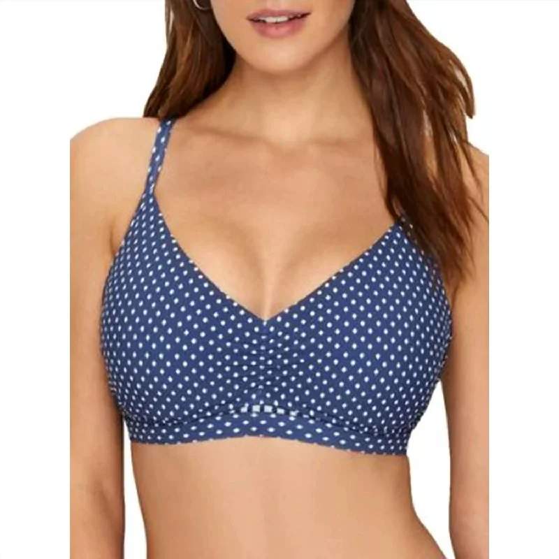 Beach Belle Bikini Top In Blue Opal