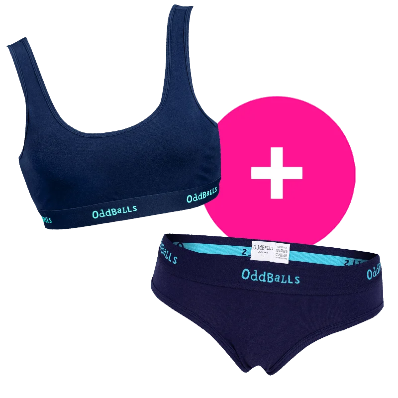 Midnight - Women's Bralette and Briefs Bundle