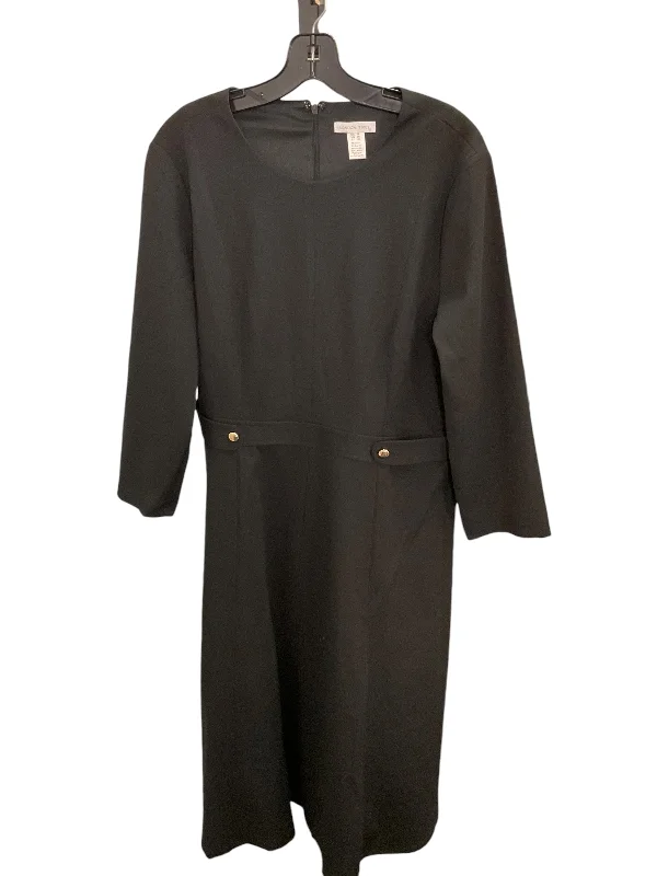 Dress Work By London Times In Black, Size: Xl