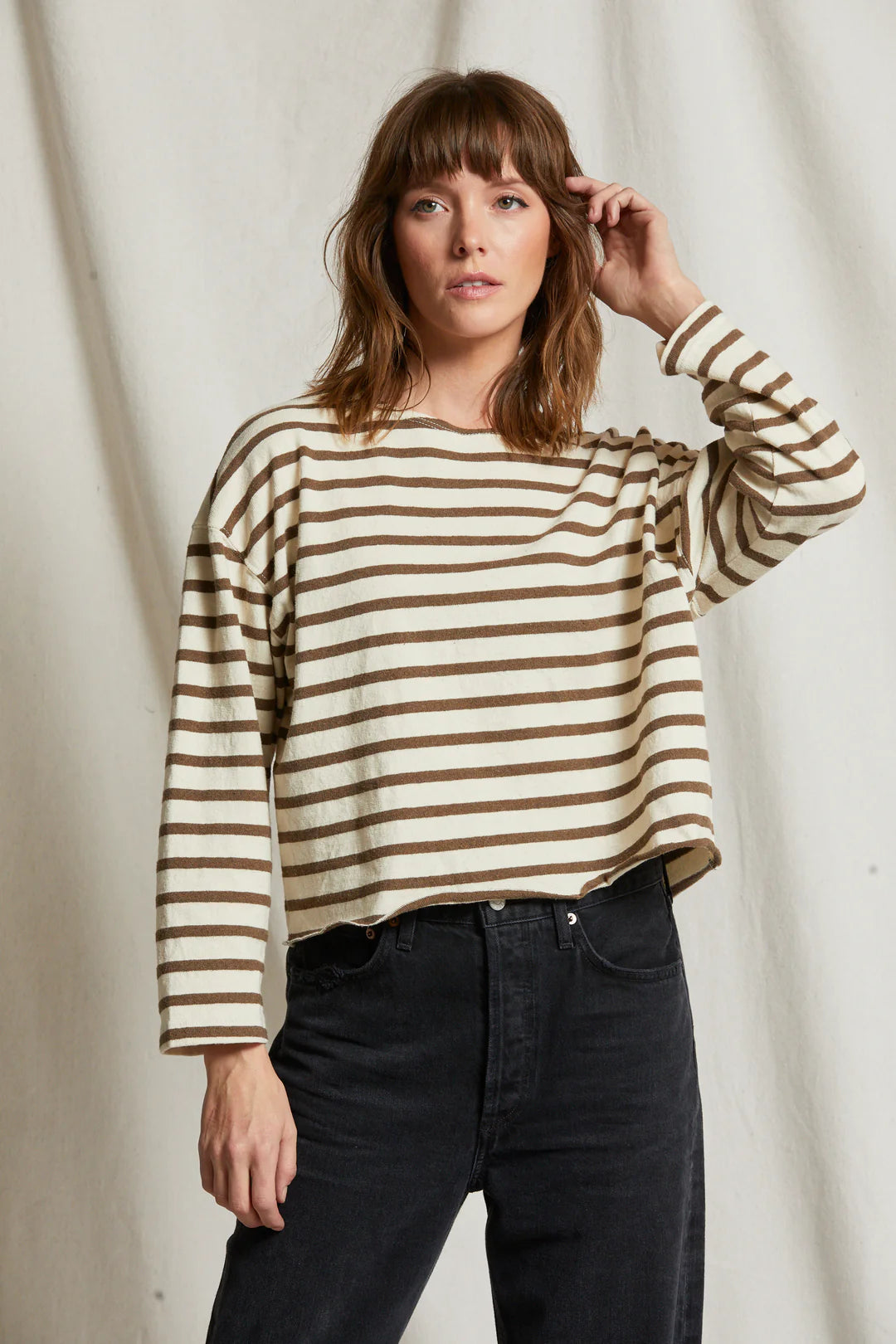 Perfect White Tee - Taylor Recycled Cotton Striped Tee