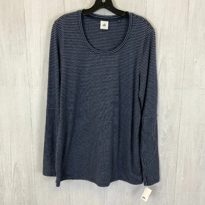 Top Long Sleeve By Cabi In Navy, Size: L