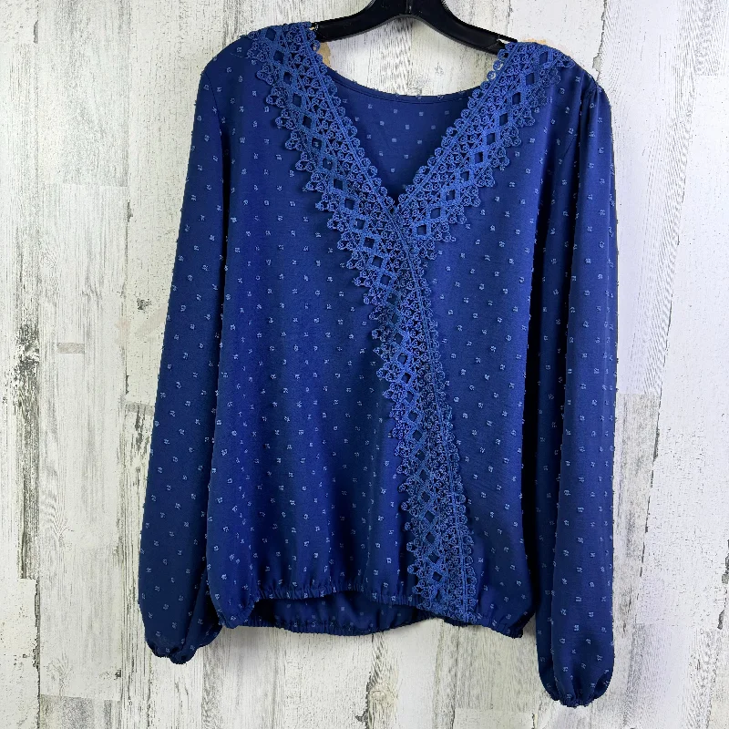 Top Long Sleeve By Clothes Mentor In Blue, Size: L