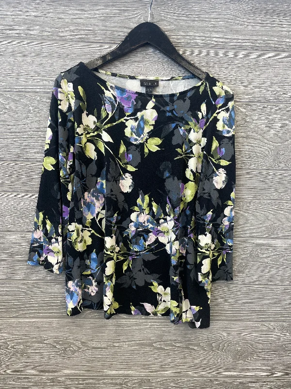 Top Long Sleeve By J. Jill In Floral Print, Size: S