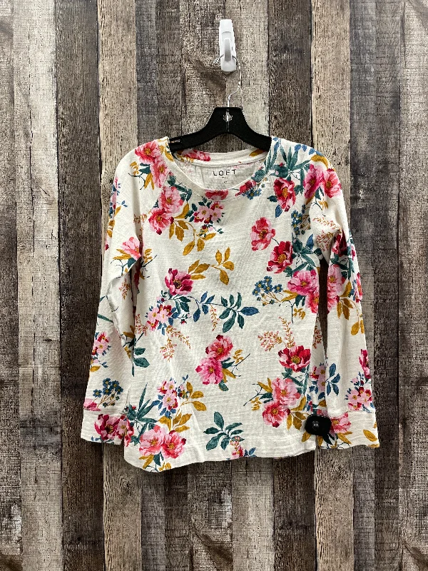 Top Long Sleeve By Loft In Floral Print, Size: Xs