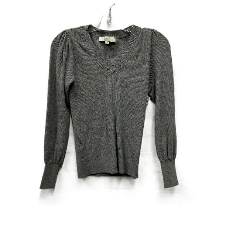 Top Long Sleeve By Loft In Grey, Size: S