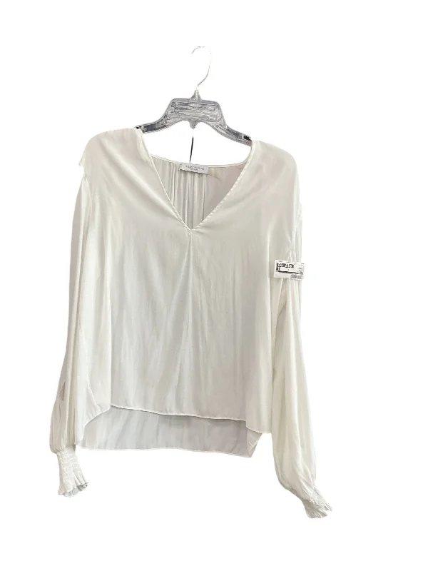 Top Long Sleeve By Ramy Brook In White, Size: S