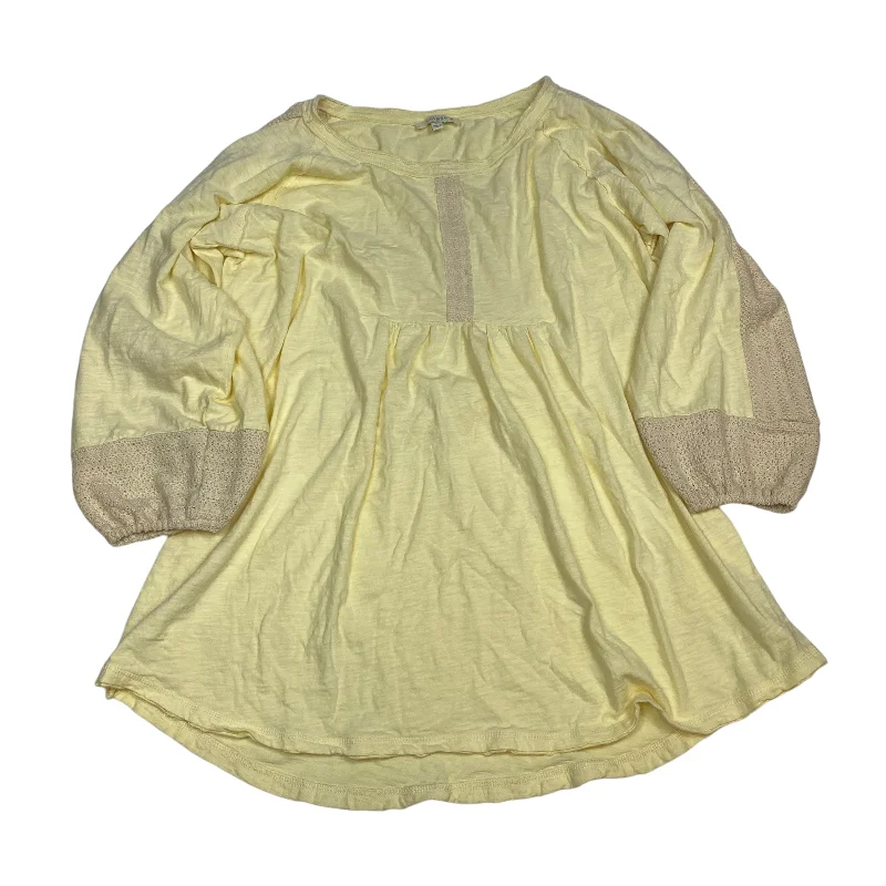 Tunic Long Sleeve By Umgee In Yellow, Size: Xl